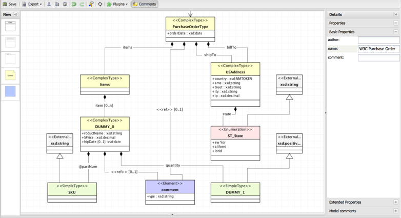 WebModeler with UML example